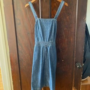 Cross-Back Denim Dress